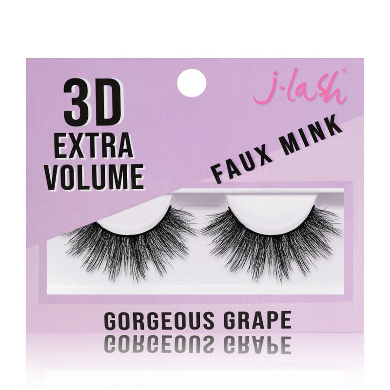 JLash 3D Extra Volume Faux Mink Lashes - Gorgeous Grape